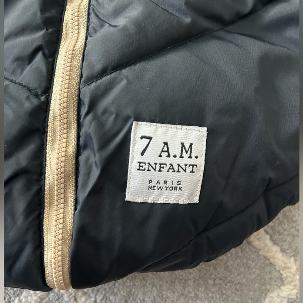 7AM Enfant Cocoon - Black w/ Faux Fur Trim - Picture 5 of 7